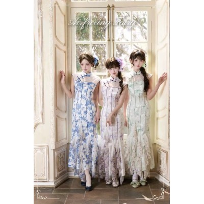 Airfreeing Fairy Scales And Feathers Qipao Style JSK(Reservation/3 Colours/Full Payment Without Shipping)